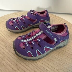 Merrell Girls Hiking Sandals Purple Pink Youth Size 12 Outdoor Water Shoes
